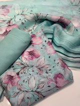 Punjabi Suit (Pure Burberry Tissue Digital Prints )