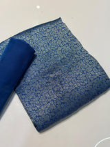 Pure Broket Khin Khab Concept Matching With Pure Crape Silk