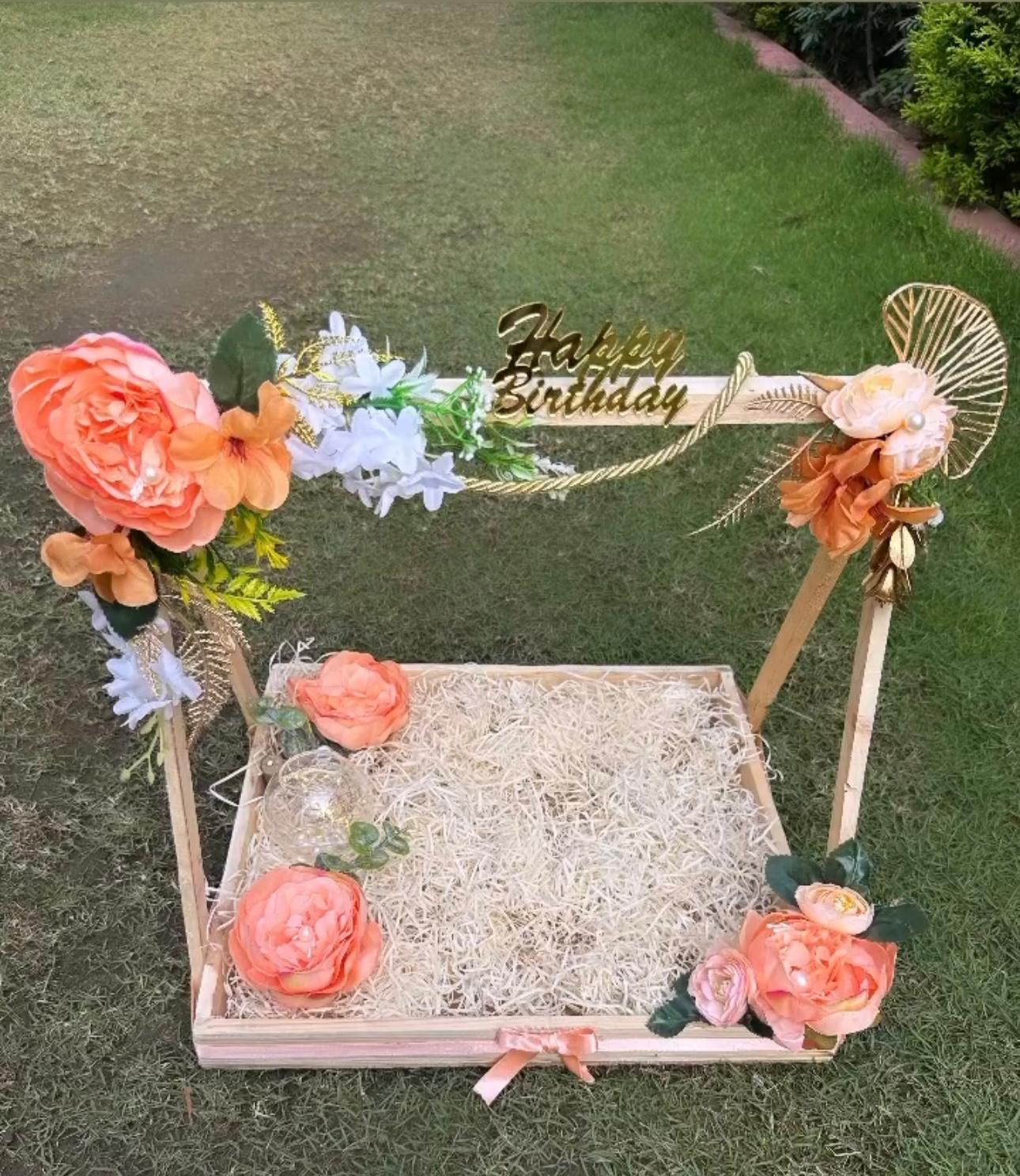Birthday Gift With Customized Platter Basket