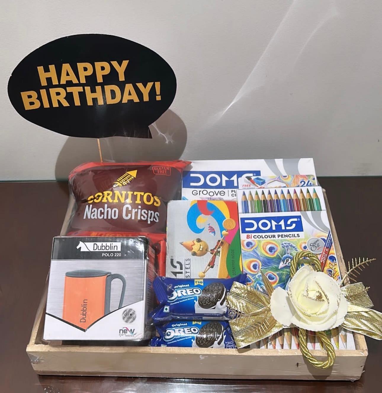 Birthday Gift With Oreo, Nacho Crips, Pencil Colour Kit
